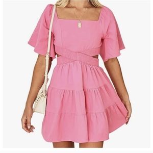 Shy Velvet Cut-Out Dress